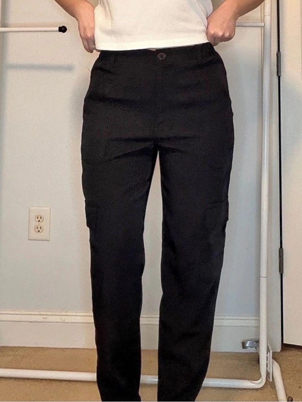 Max Studio Black Cargo Trousers
